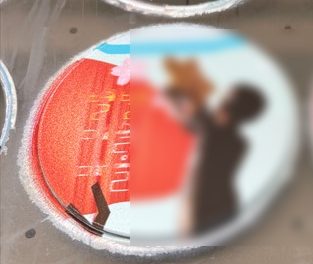 A certain color is over sprayed