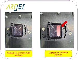 UV Printer printing is fine at first, suddenly color is changed