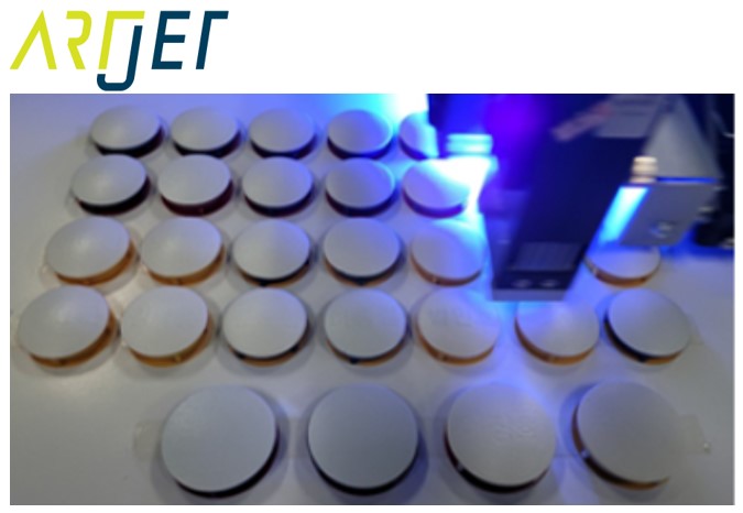 Slanted material UV printing