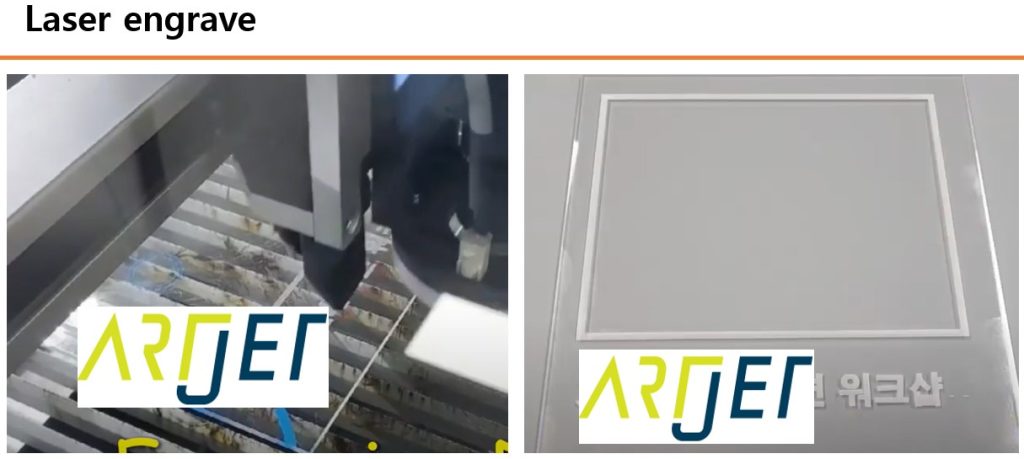 UV Printer와 Laser cutting 기계로 조명액자 만들기