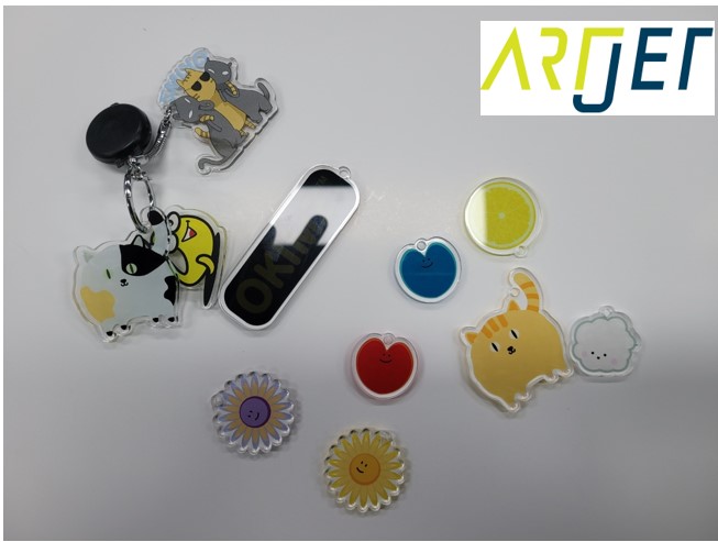 Making a keychain with a UV printer laser