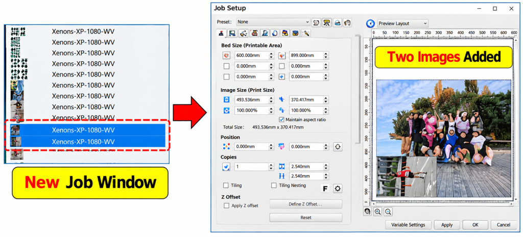 Printing Two Images at Once in Flexi RIP